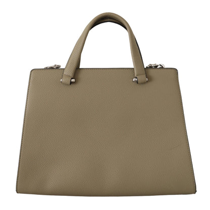 Salbeigrüne Leder-Tote-Tasche