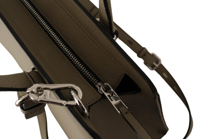 Salbeigrüne Leder-Tote-Tasche