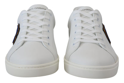 Weißes Leder DG Logo Casual Turnschuhe Schuhe