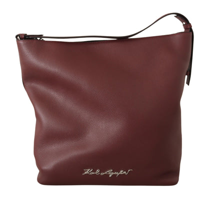 Wein Kieselstein Leder Tote Bag