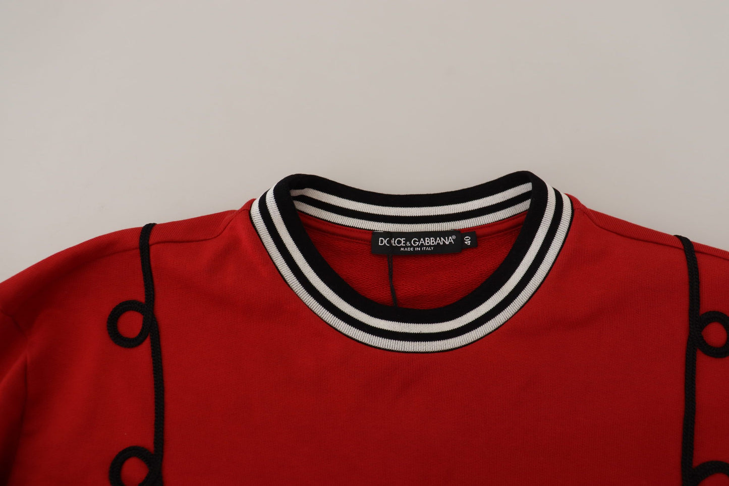 Roter Pailletten-Pullover aus Baumwolle