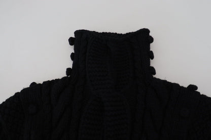 Schwarzer Kaschmir-Rollkragenpullover