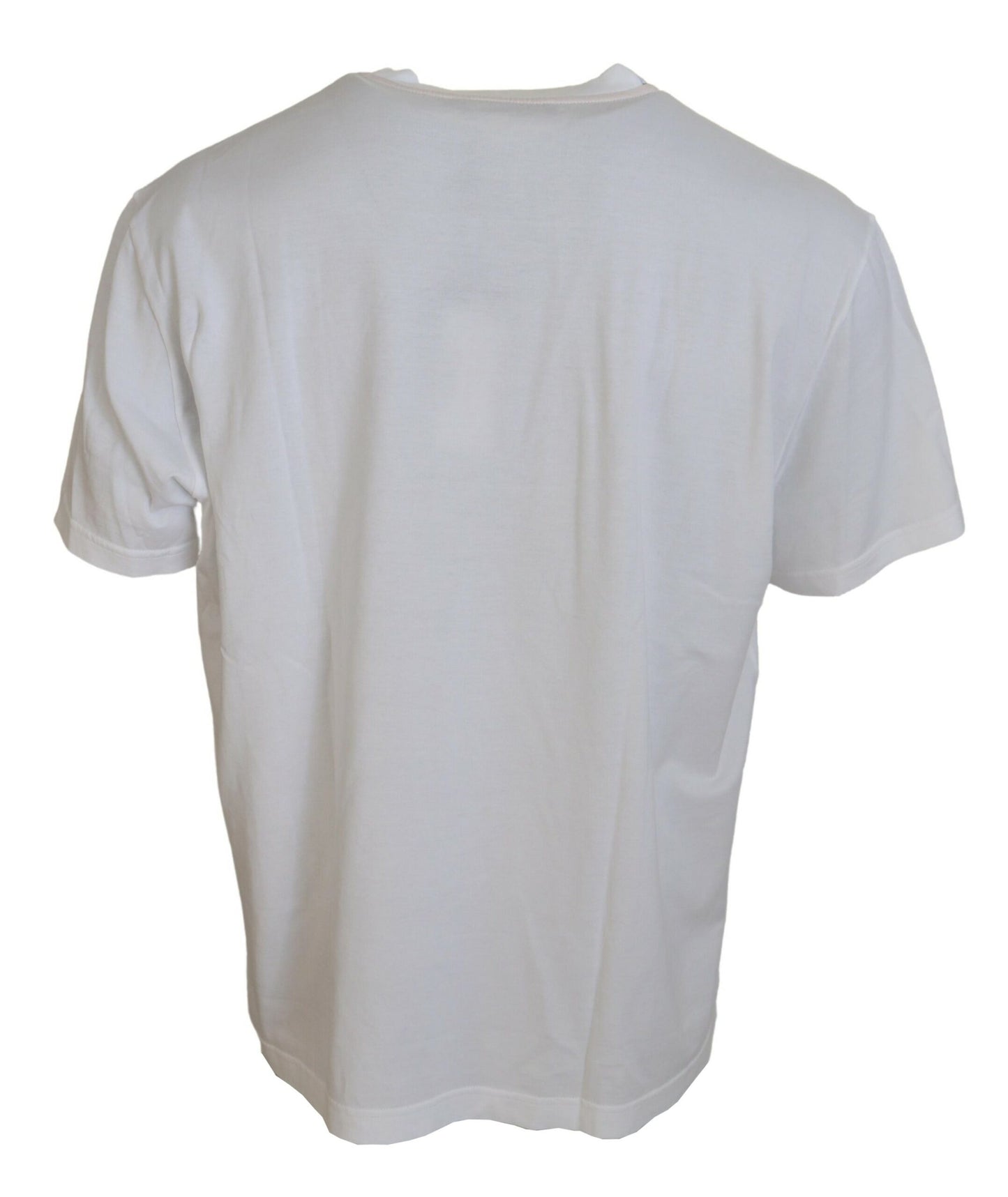 Weißes Carretto Baumwoll-T-Shirt mit kurzen Ärmeln