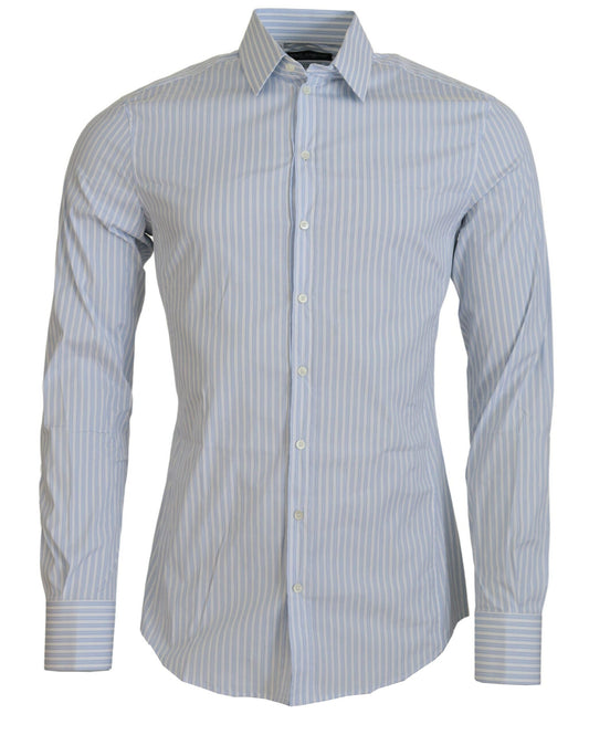 Blau gestreiftes SICILIA Herren Langarmhemd