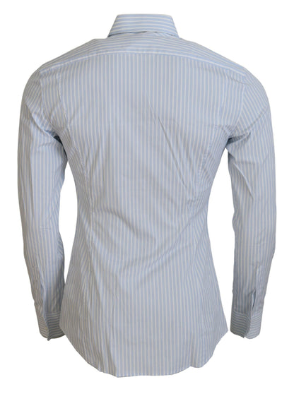 Blau gestreiftes SICILIA Herren Langarmhemd