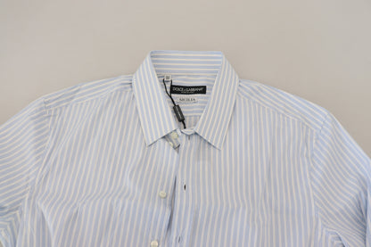 Blau gestreiftes SICILIA Herren Langarmhemd