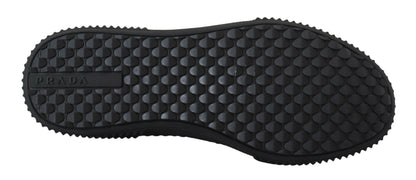 Schwarzer Stratus Leder Slip On Low Top Sneaker Schuhe