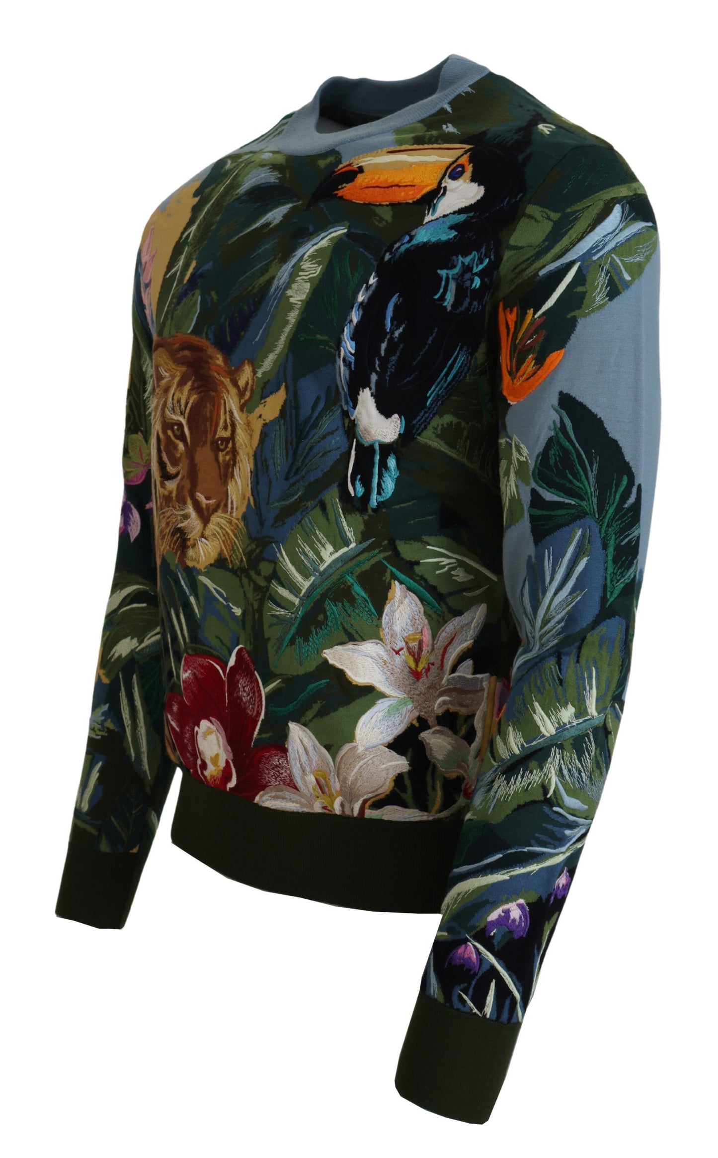 Dschungel Wolle Seide Pullover Logo Pullover