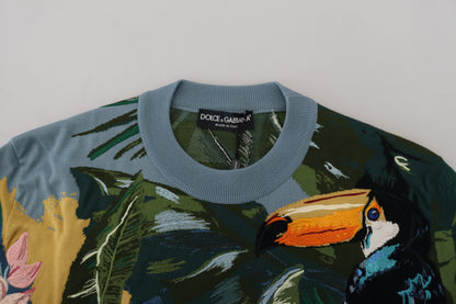 Dschungel Wolle Seide Pullover Logo Pullover