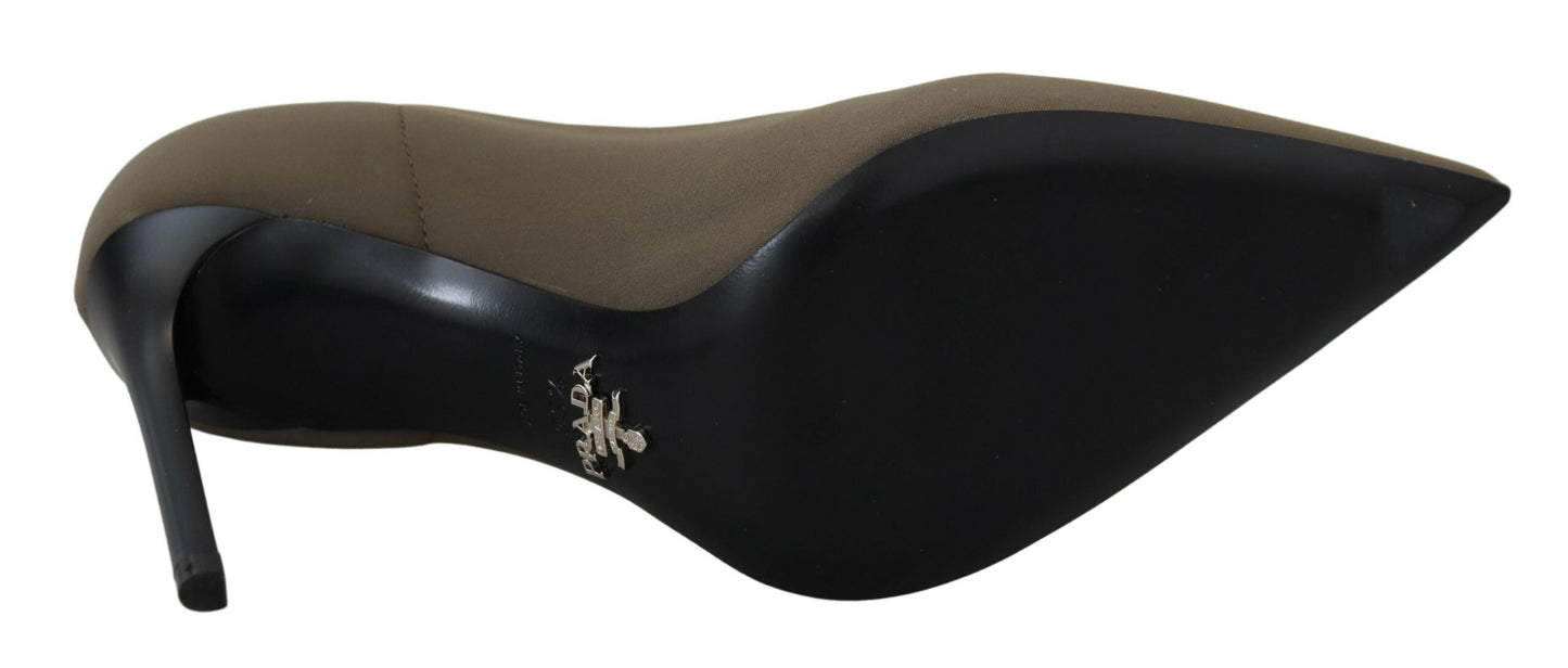 Grün Wildleder Leder Heels Stilettos Pumps Schuhe