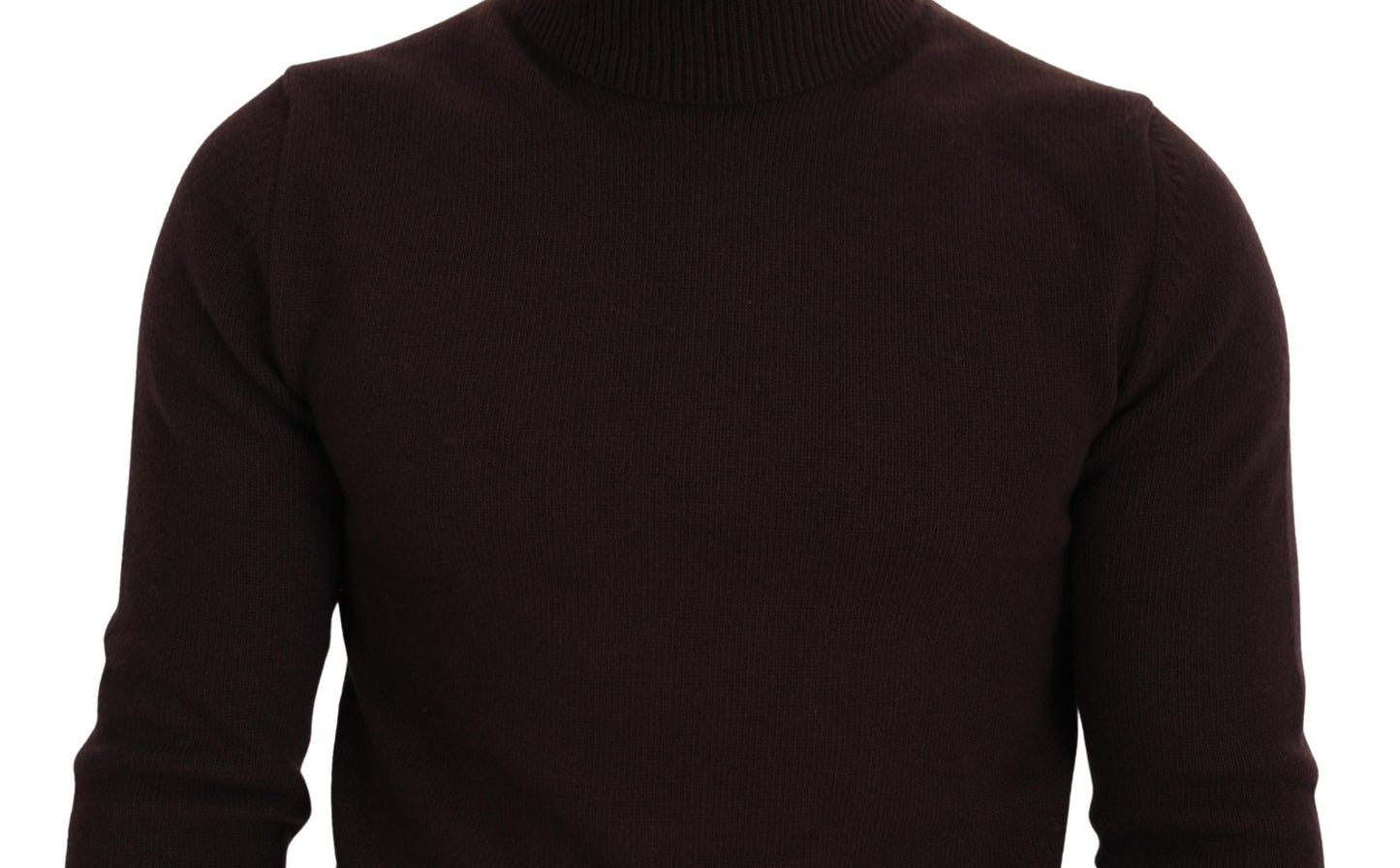 Pullover mit Rollkragen aus brauner Wolle