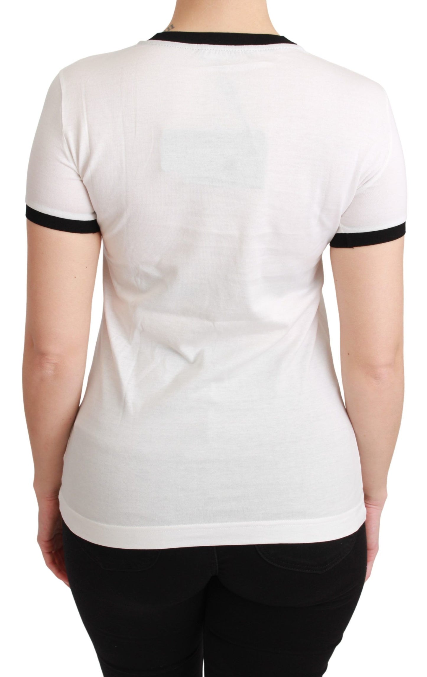 Weißes YEAR OF THE PIG Top Baumwoll-T-Shirt