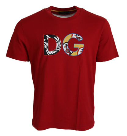 Rotes DG Logo Crewneck Top Exklusives T-Shirt