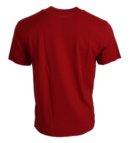 Rotes DG Logo Crewneck Top Exklusives T-Shirt