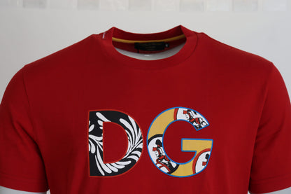 Rotes DG Logo Crewneck Top Exklusives T-Shirt
