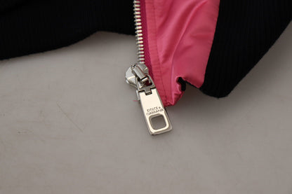 Nylon Rosa Männer Bomberjacke mit Reißverschluss