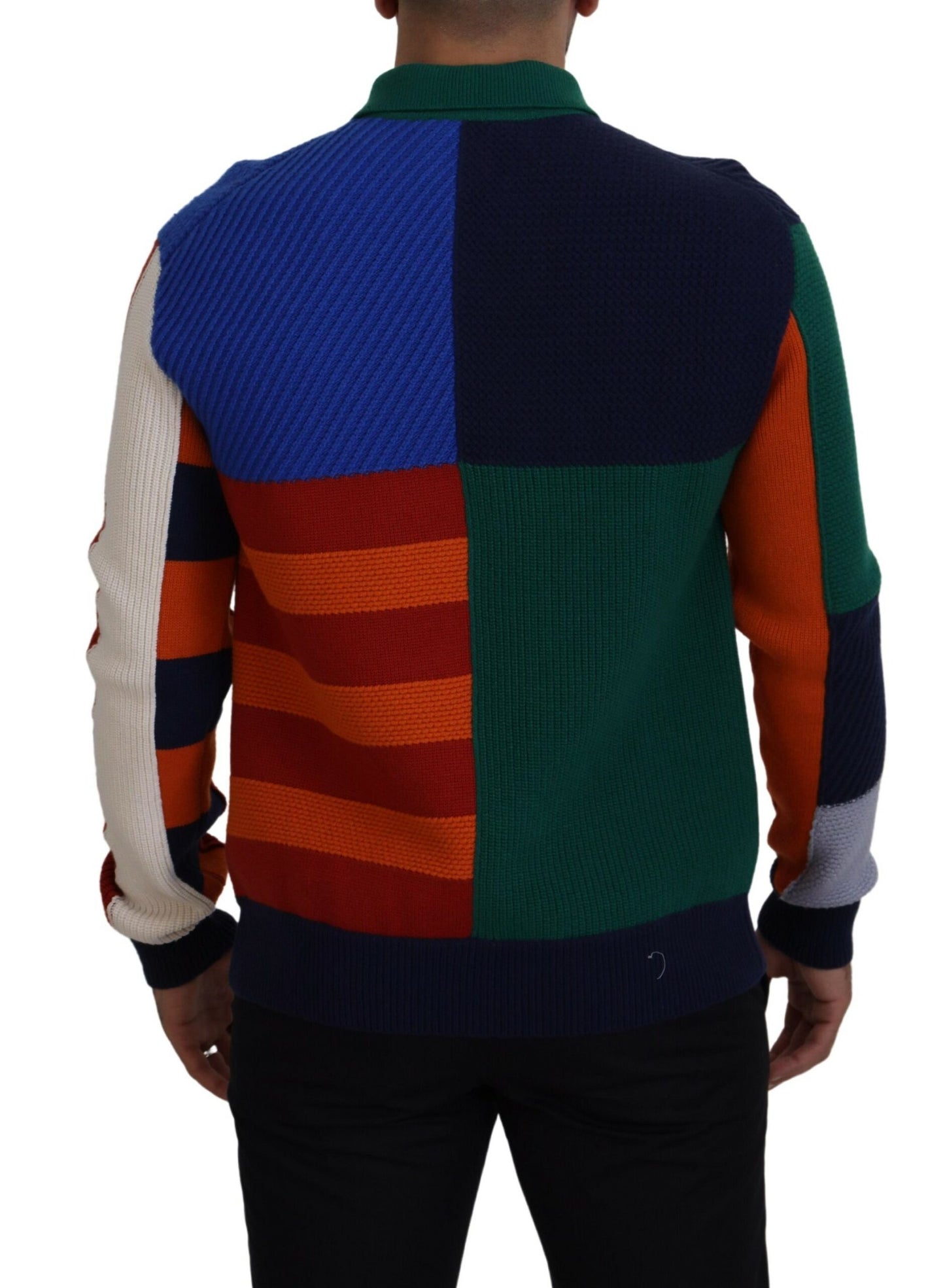 Mehrfarbig gestreifter Pullover aus Wolle