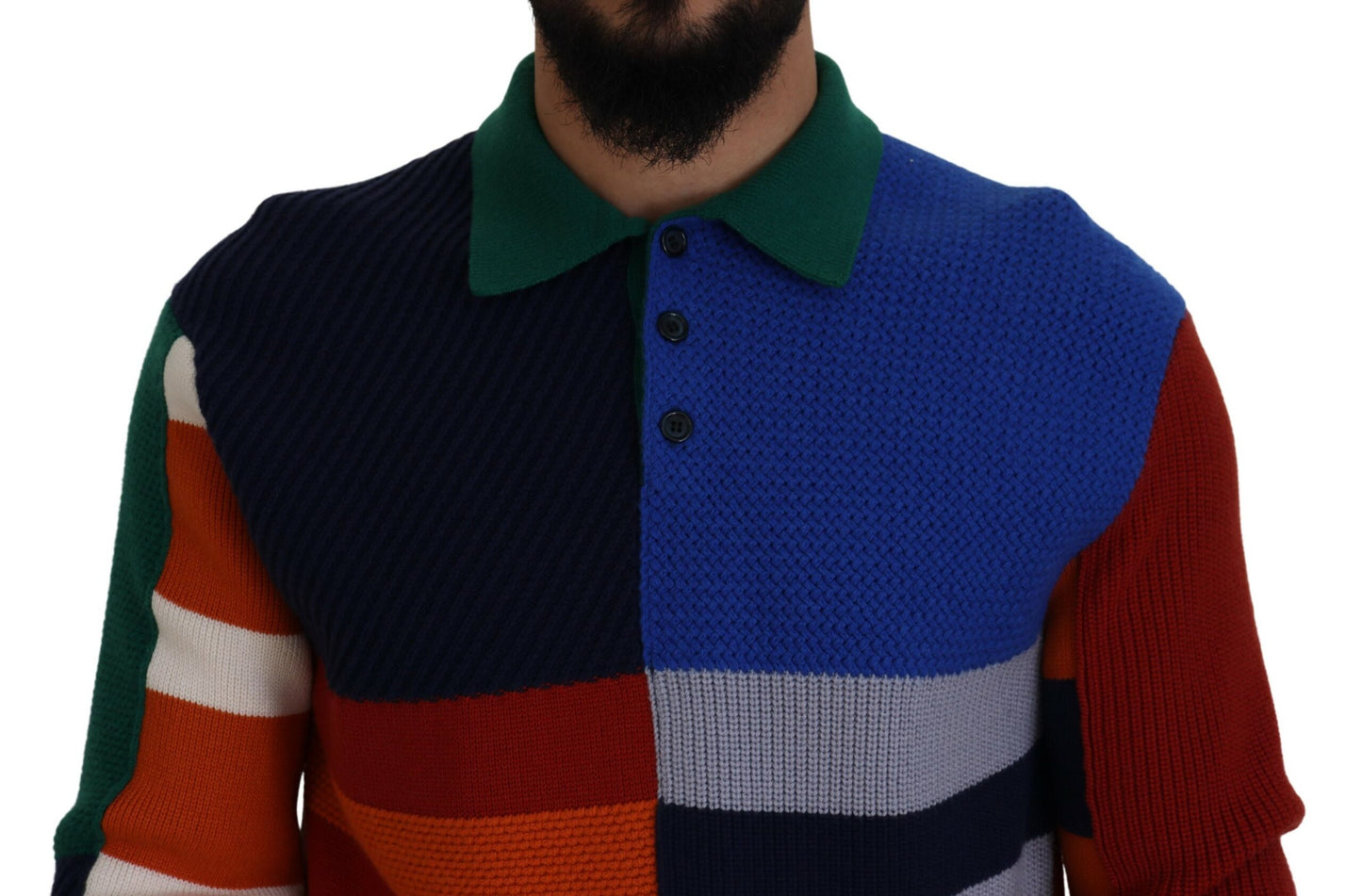 Mehrfarbig gestreifter Pullover aus Wolle