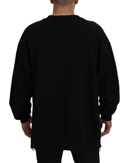Schwarzer DG Logo Pullover aus Baumwolle
