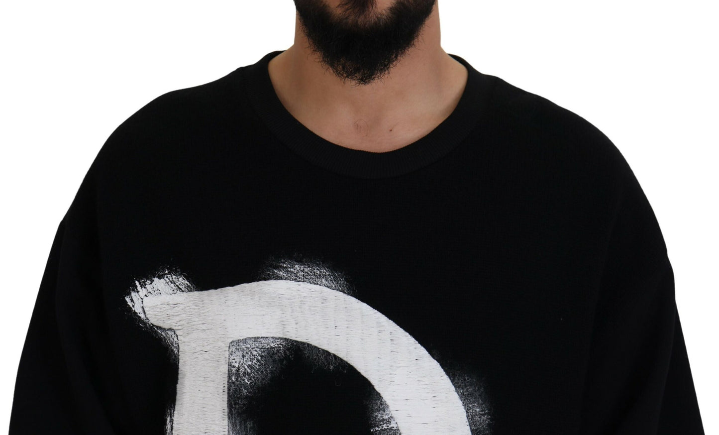 Schwarzer DG Logo Pullover aus Baumwolle