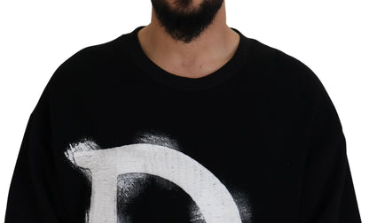 Schwarzer DG Logo Pullover aus Baumwolle