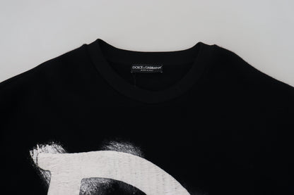 Schwarzer DG Logo Pullover aus Baumwolle
