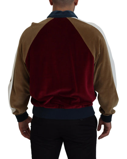 Multicolor Pullover mit Kragen aus Baumwolle