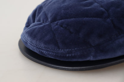 Blauer Newsboy-Hut aus solider Baumwollmischung für Männer
