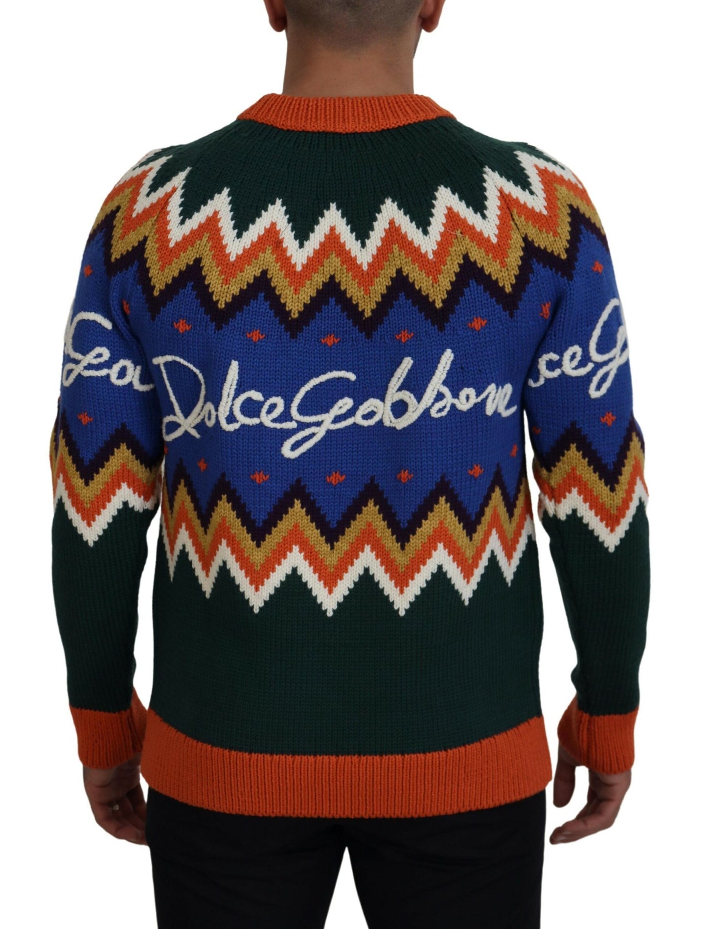 Multicolor Pullover aus Wollstrick