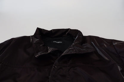 Bordeaux Nylon Kragen Männer Mantel Jacke