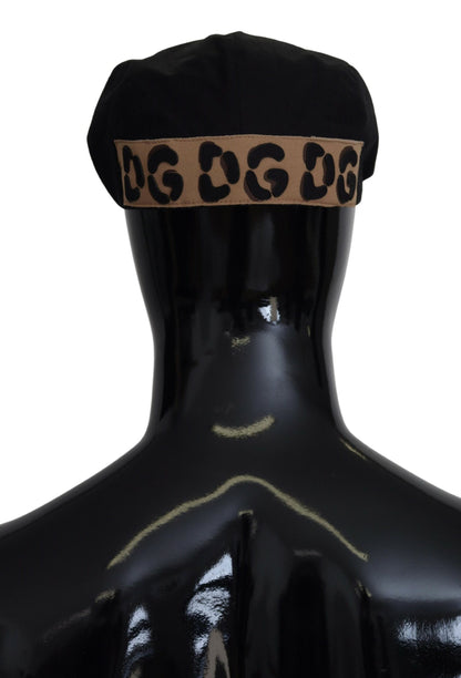 Schwarz Braun Baumwolle DG Logo Newsboy Männer Hut