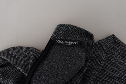 Dunkelgrauer Nylon-Rollkragenpullover