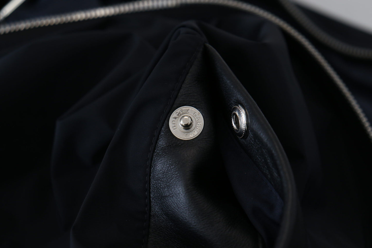 Schwarzer Polyester Blousonmantel mit Kapuze Jacke