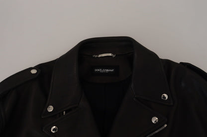 Schwarzer Polyester Bikermantel Zipper Jacke