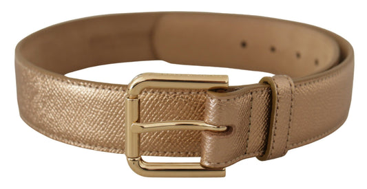 Rose Gold Leder Metallic Ton Metallschnalle Gürtel