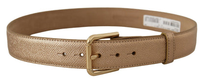 Rose Gold Leder Metallic Ton Metallschnalle Gürtel