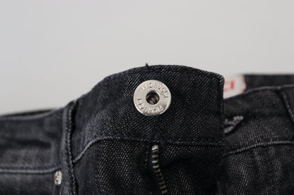 Schwarze Baumwolle Niedrige Taille Skinny Frauen Casual Jeans