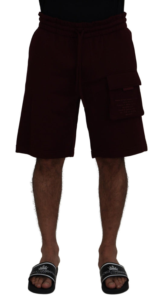 Maroon Bermuda Cargo Herren Shorts