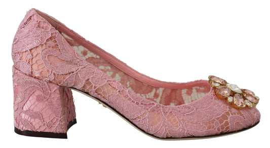 Rosa Taormina Spitze Kristall Pumps Pastell Schuhe