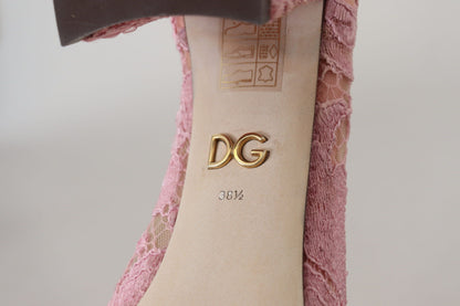 Rosa Taormina Spitze Kristall Pumps Pastell Schuhe