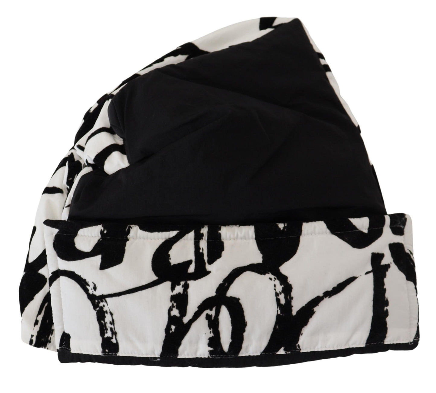 Weißes bedrucktes Nylon Frauen Winter Beanie Mütze Hut