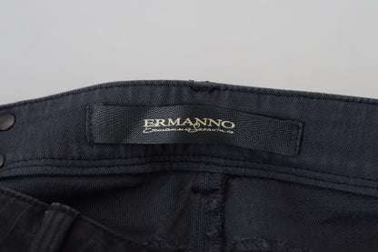 Schwarze Baumwolle Slim Fit Damen Denim Jeans
