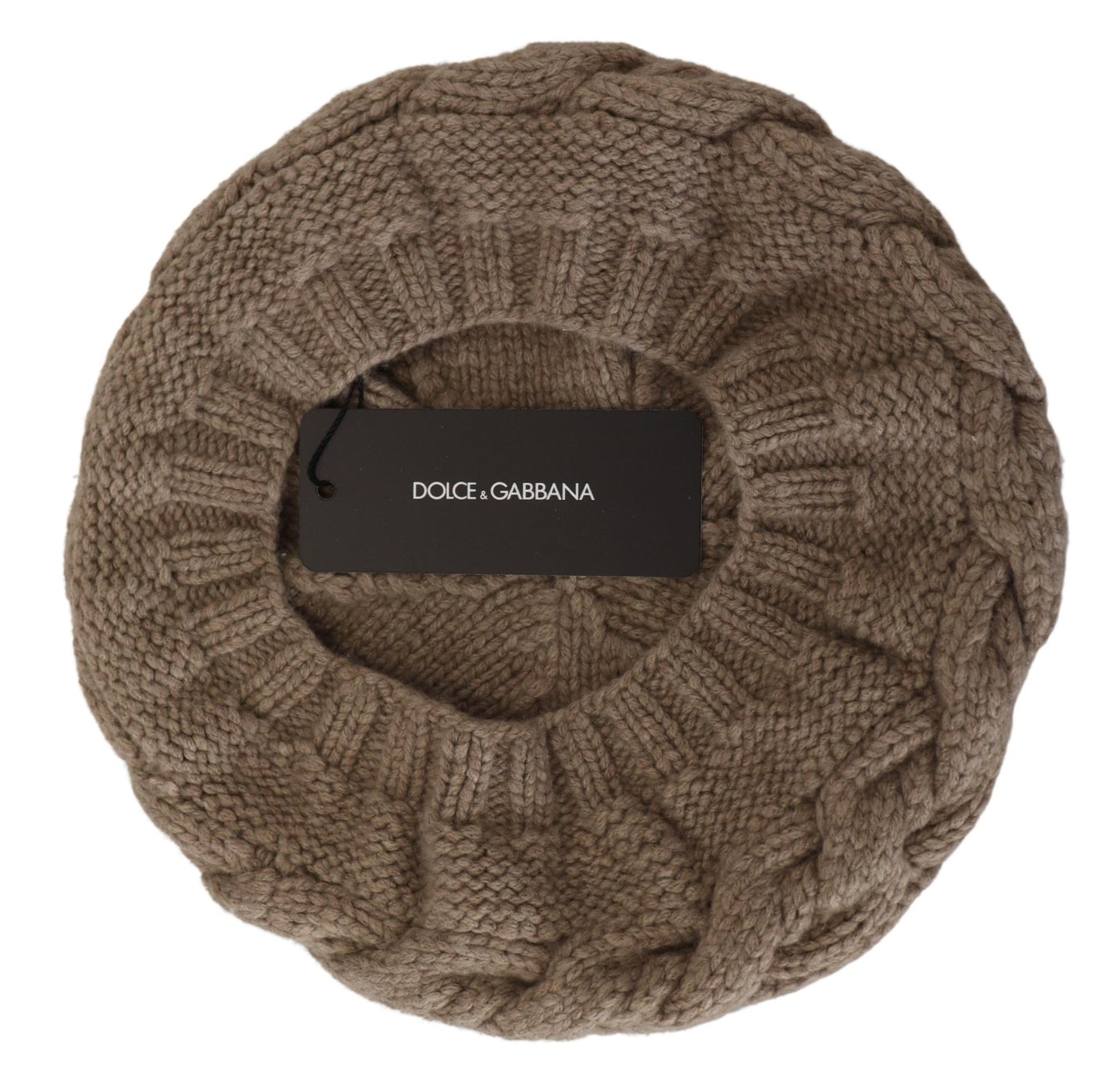 Braun Kaschmir stricken Frauen Winter Beanie Mütze Hut