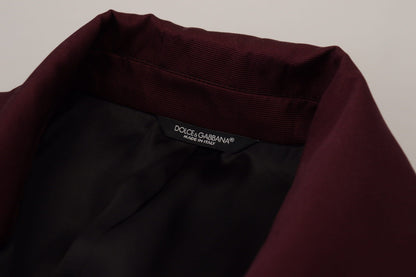 Zweireihige Jacke aus Polyester in Bordeaux
