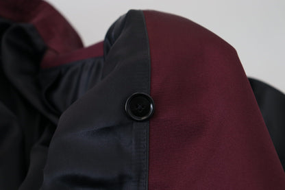 Zweireihige Jacke aus Polyester in Bordeaux