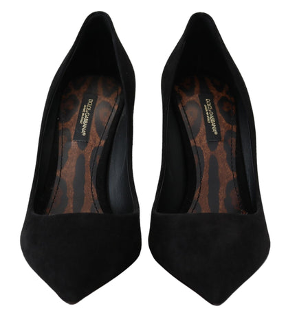 Schwarze Wildleder High Heels Pumps Klassische Schuhe