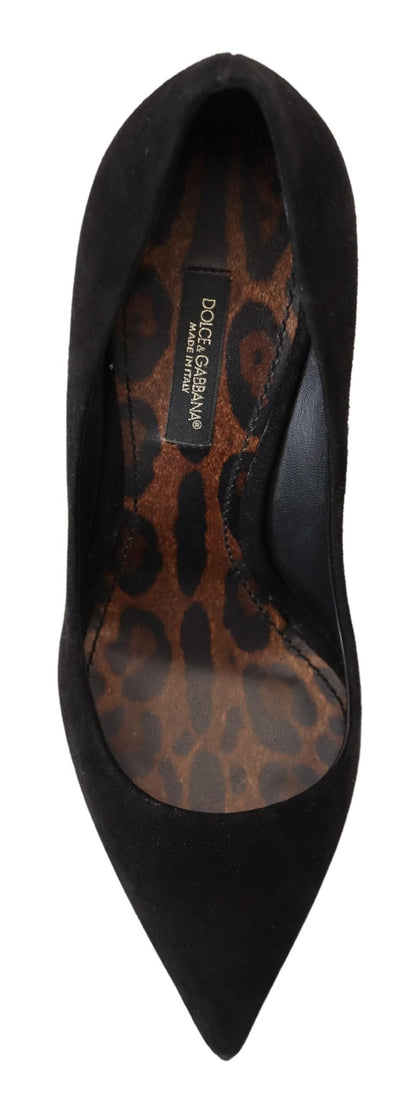 Schwarze Wildleder High Heels Pumps Klassische Schuhe