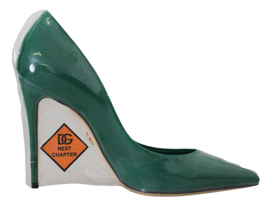 Grün Leder Absätze Pumps Kunststoff Schuhe