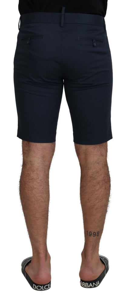 Blaue Bermudas mit niedriger Taille für Männer Shorts