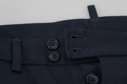 Blaue Bermudas mit niedriger Taille für Männer Shorts
